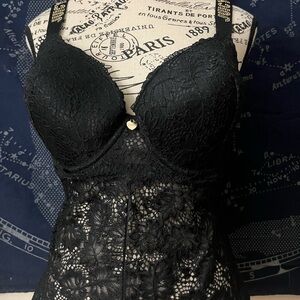 Juicy Couture Black Lace Bodysuit – Size L